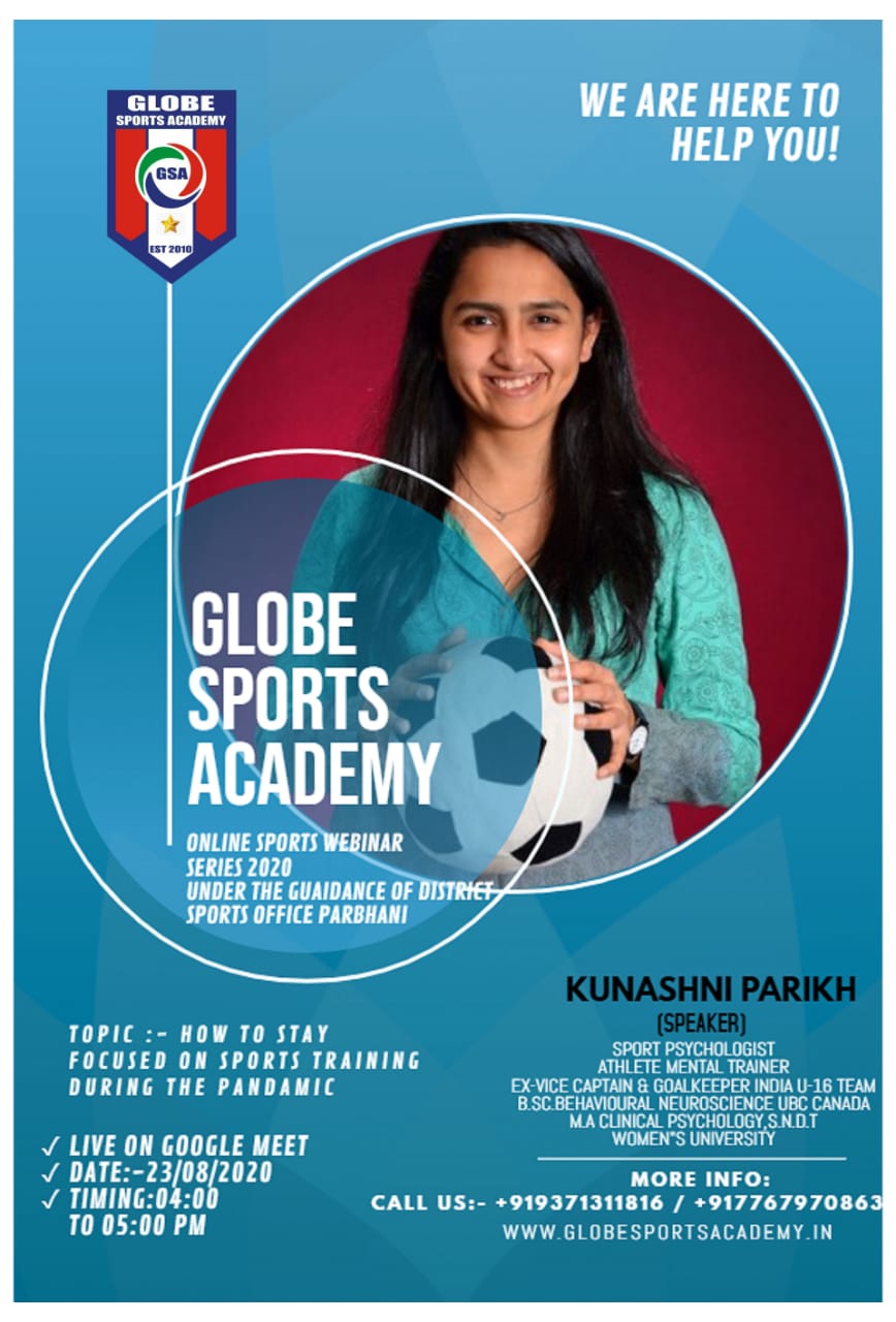 Globe Sports Academy - How to Focus on Sports Training during the Pandemic - Kunashni Parikh Sport Psychologist