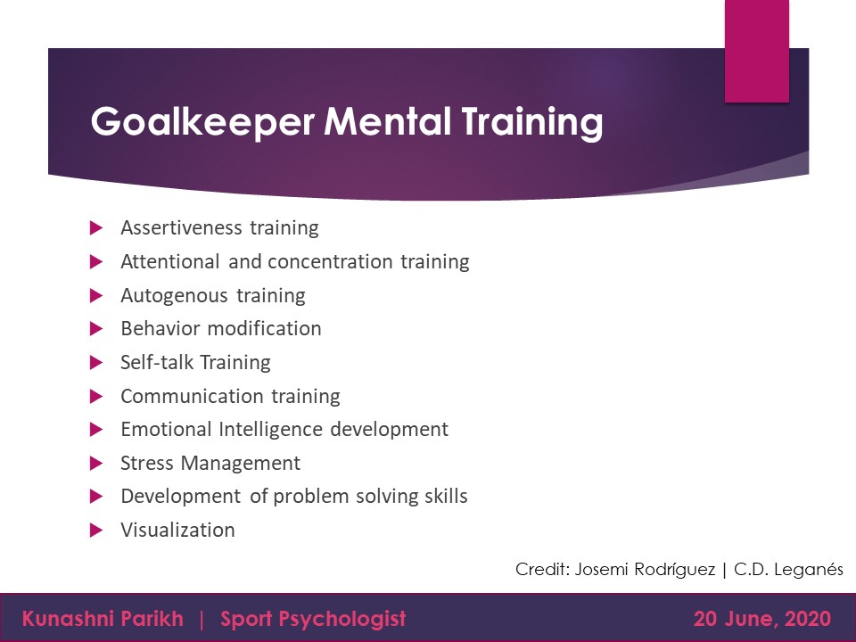 Kunashni Sport Psychologist - Mind of a Goalkeeper