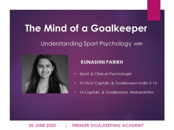 Kunashni Sport Psychologist - Mind of a Goalkeeper