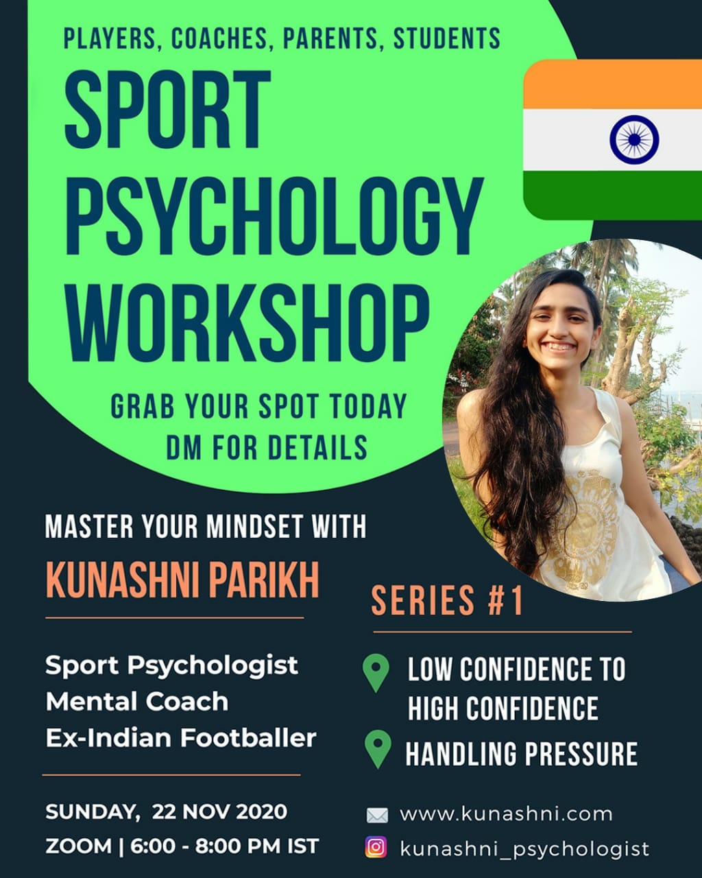 Kunashni Parikh Sport Psychology Workshop Series 1