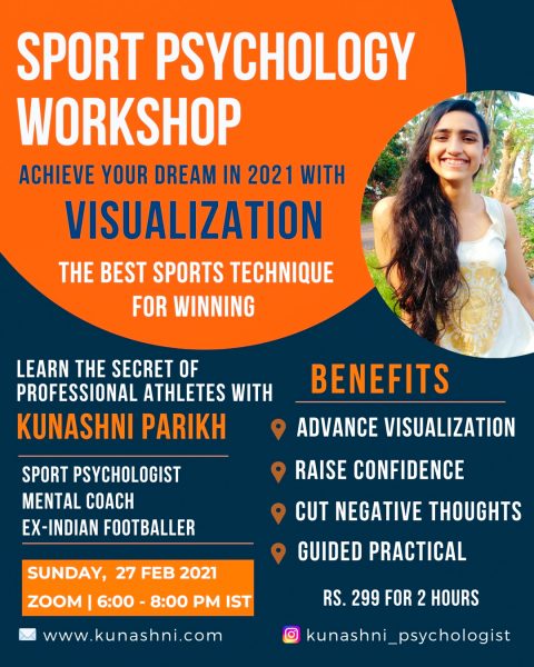 Sport Psychology Workshop - 2 - Visualization Training with Mental Coach Kunashni Parikh
