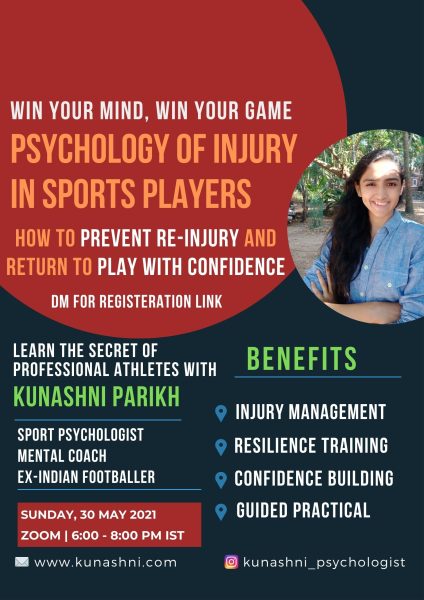 Sports Psychologist Kunashni - Mental Recovery After Injury Workshop