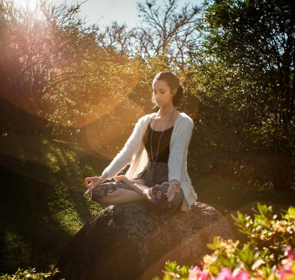 woman meditating cropped