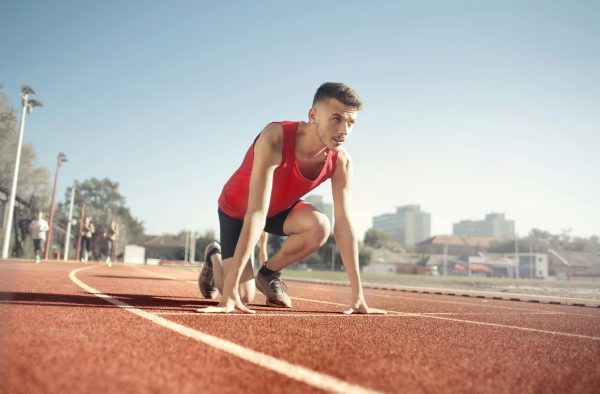 Sport psychologist runner ready prepare for race with focus and confidence