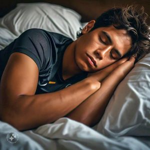 an_athlete_sleeping